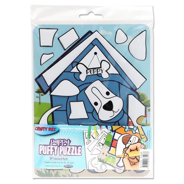 Crafty Bitz Diy Colouring Puffy Puzzle - Puppy