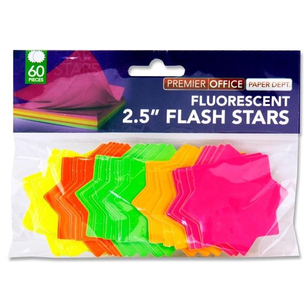 Premier Office Pkt.60 2.5" Flash Stars