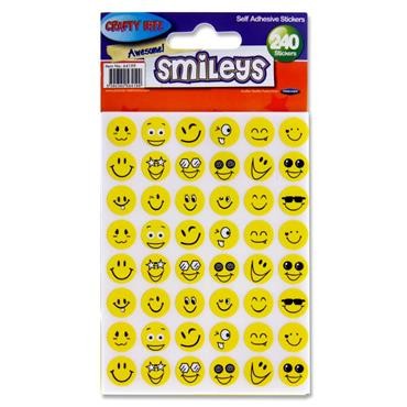 Crafty Bitz Pkt.240 Stickers - Smileys
