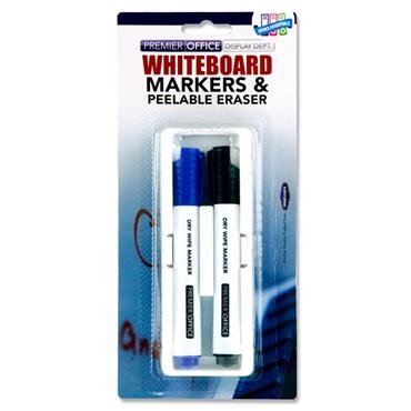 White Board eraser / Magnetic + 2 Markers - PREMIER