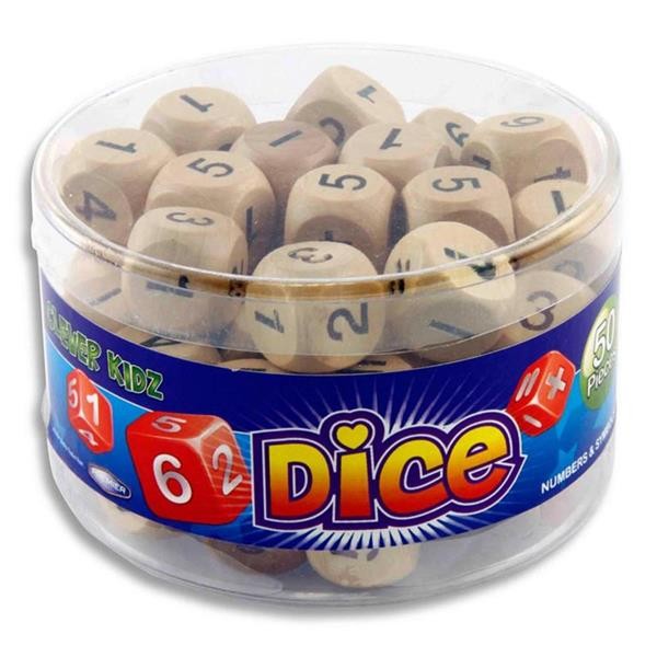Dice - Tub 50 Numbers & Symbols