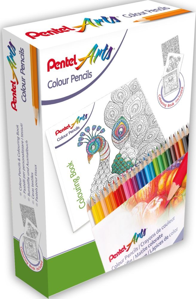 Pentel - Coloring Pencils + Drawing Book