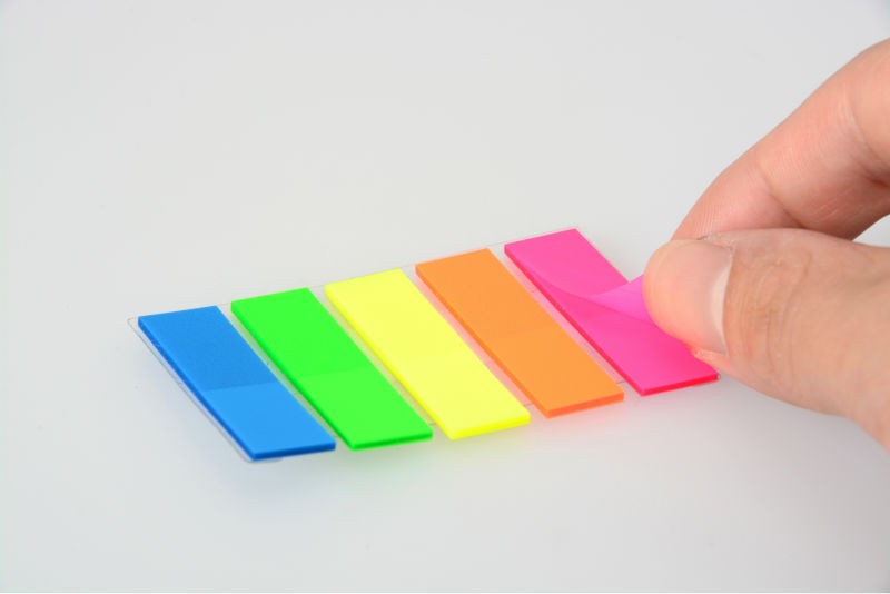 Page Markers - size 45 x 12 Neon 125 pcs - CASSA