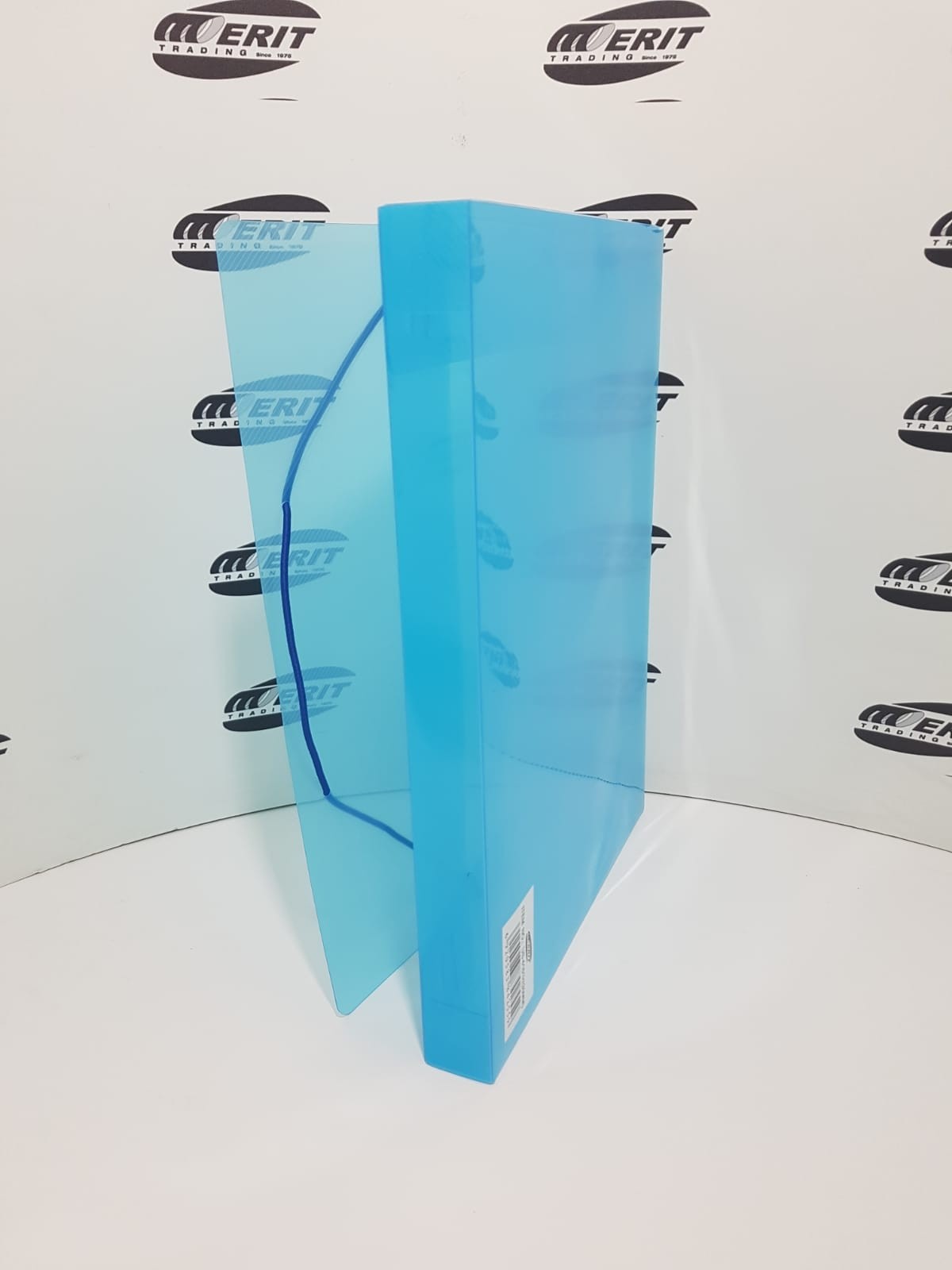 Elastic BoxFile PVC 30mm Spine - BLUE