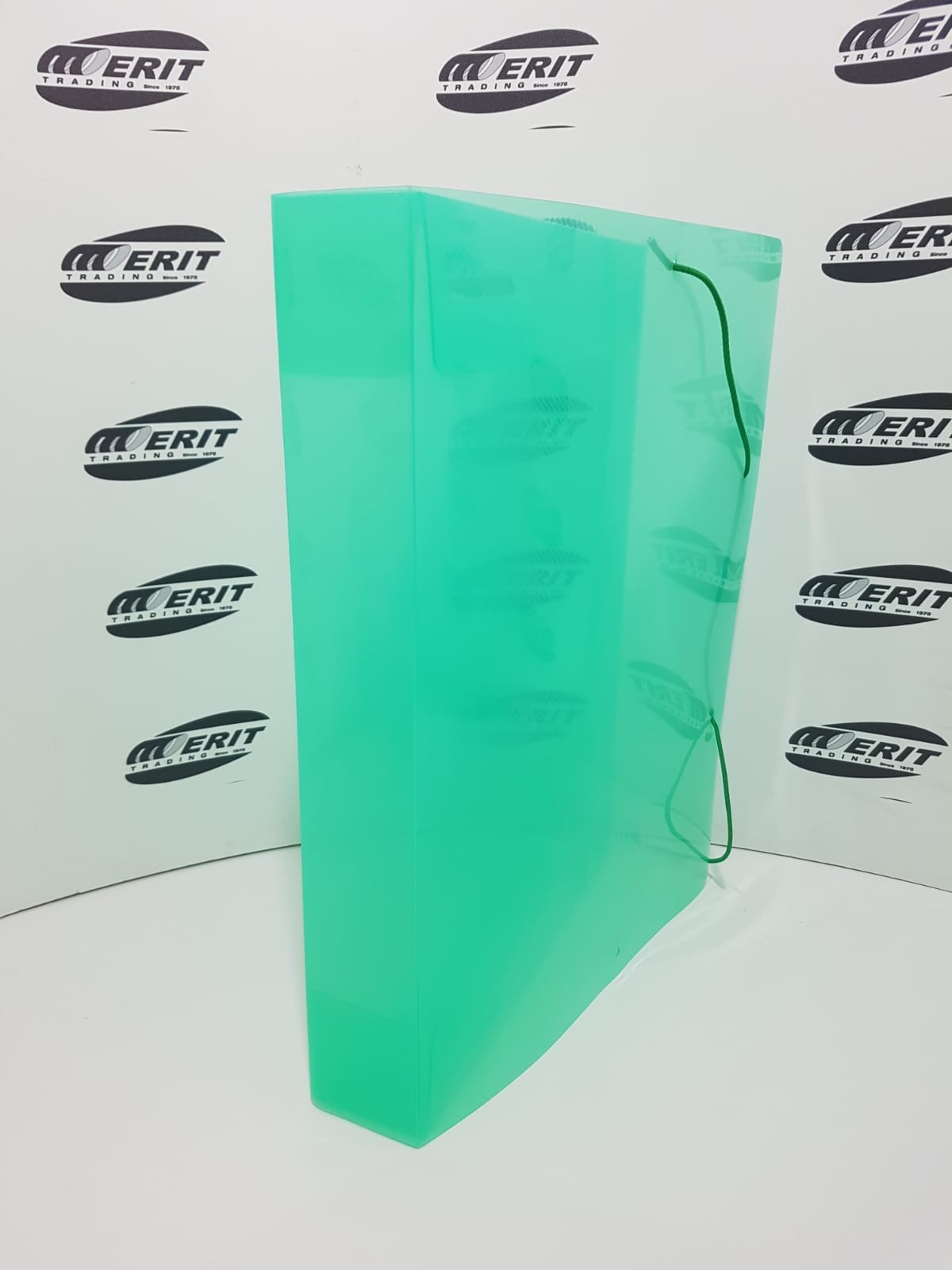 Elastic BoxFile PVC 50mm Spine - GREEN