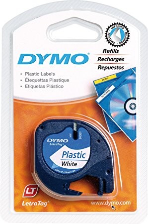 Dymo Tape Letra Tag - Black On White