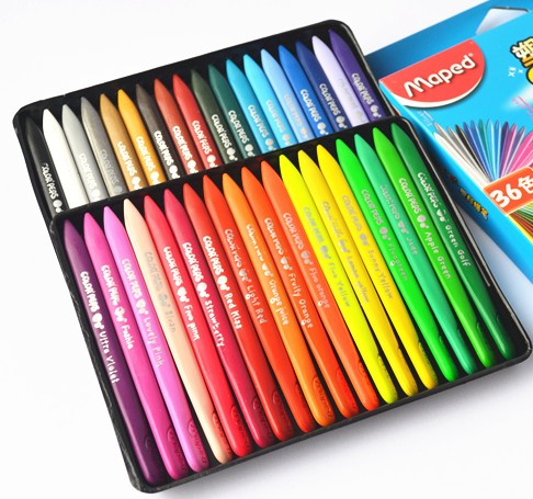Plastic Crayons - Maped ( x 12 )