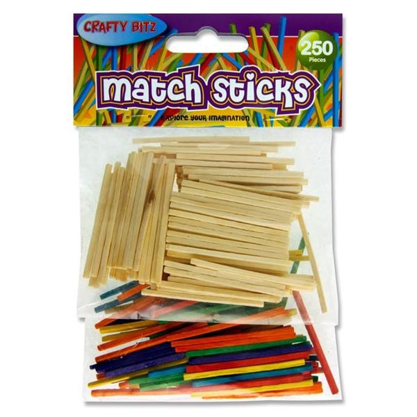 Crafty Bitz Bag 250 Assorted Matchsticks