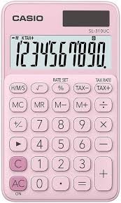 CASIO calculator 10 digits - Solar - PINK - s/s