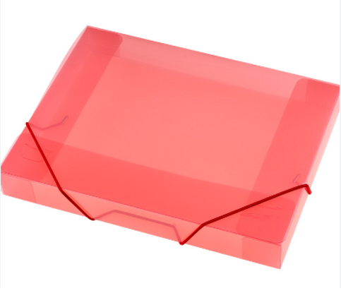 Elastic BoxFile PVC 30mm Spine - RED