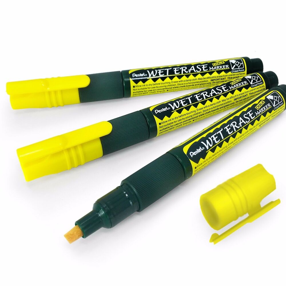 Pentel - CHALK MARKER ( Wet Erase ) - YELLOW