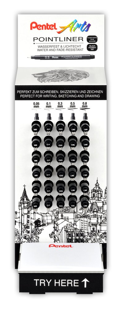 Pentel - Display Fine Liners ( SET 30 PCS )