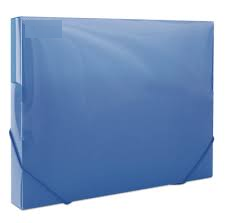 Elastic BoxFile PVC 30mm Spine - ( SOLID - BLUE )