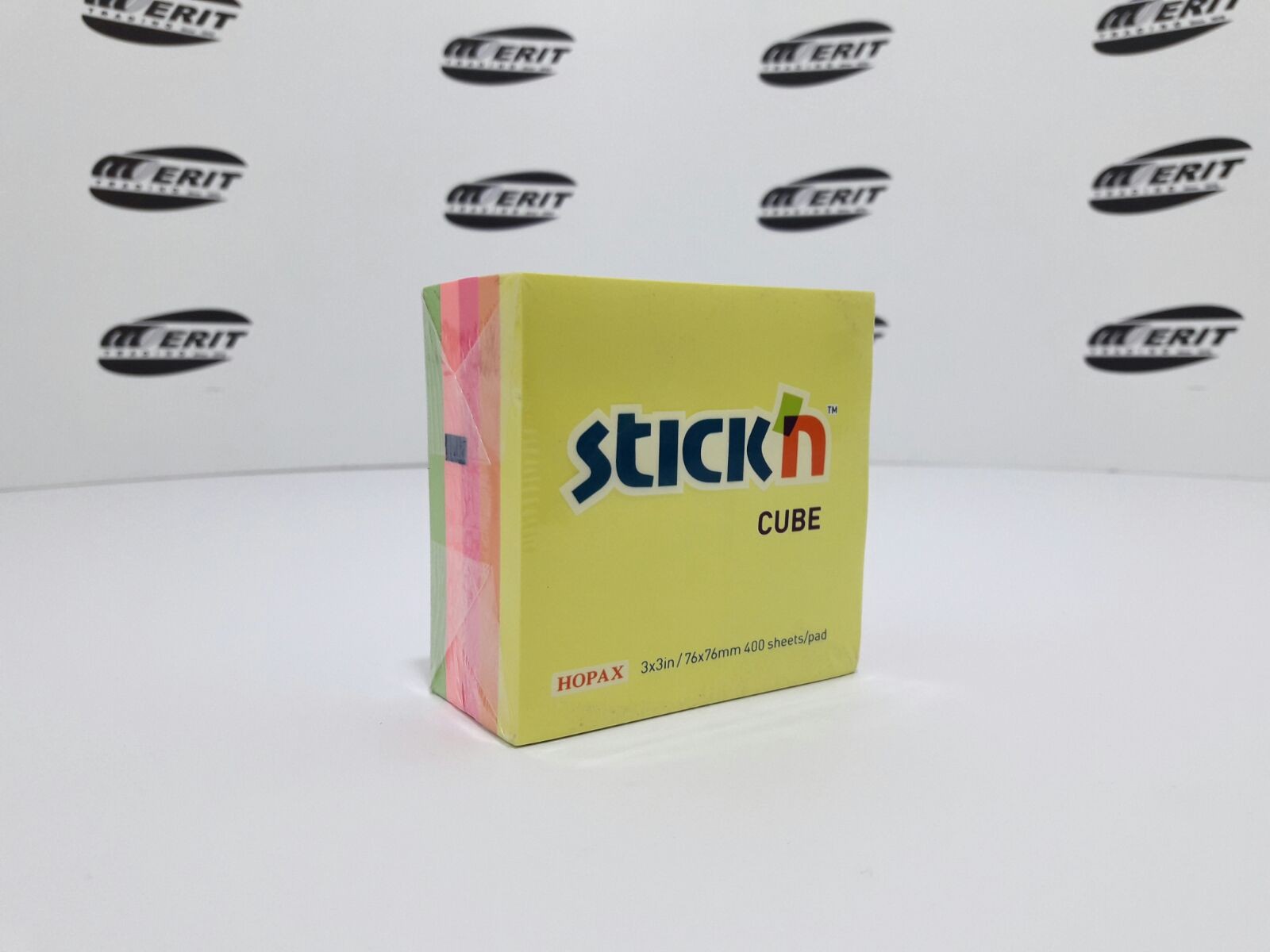 Sticky Notes Size 76mm x 76mm Cube Neon - FISCO