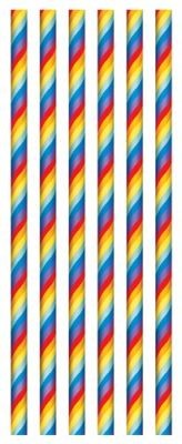 Paper Rainbow Straws - 20 pcs