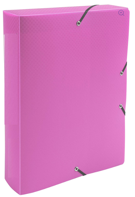 Elastic BoxFile PVC 30mm Spine - ( Fuschia )