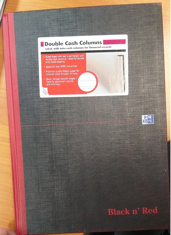 Book Keeping - Blk & REd Man.Bk A4 D/Cash 192pp