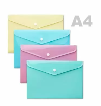 Button Wallet A4 size 330 x 237 ( PASTEL )