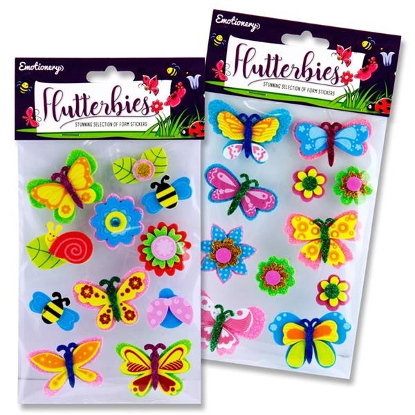 Emotionery 3d Flutterbies Foam Stickers - Butterflies & Flowers