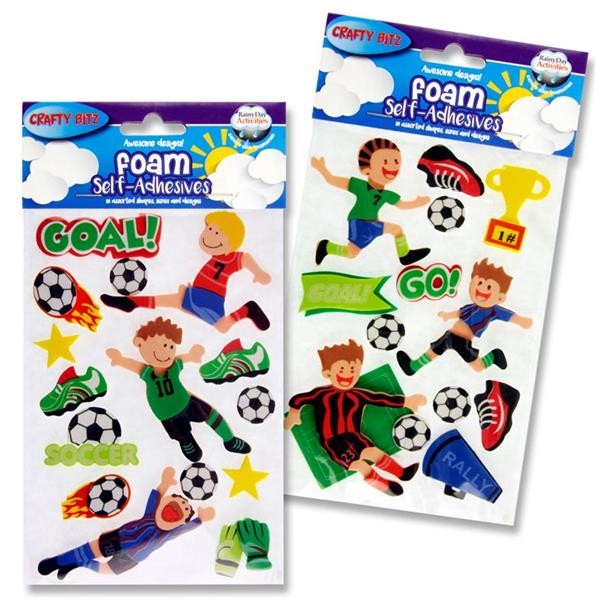 Crafty Bitz 3d Foam Stickers - Soccer Fun 2 Asst.