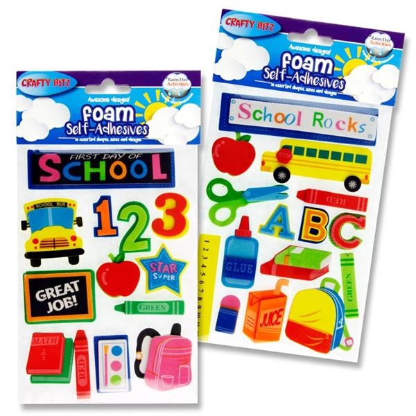 Crafty Bitz 3D Foam Stickers - School