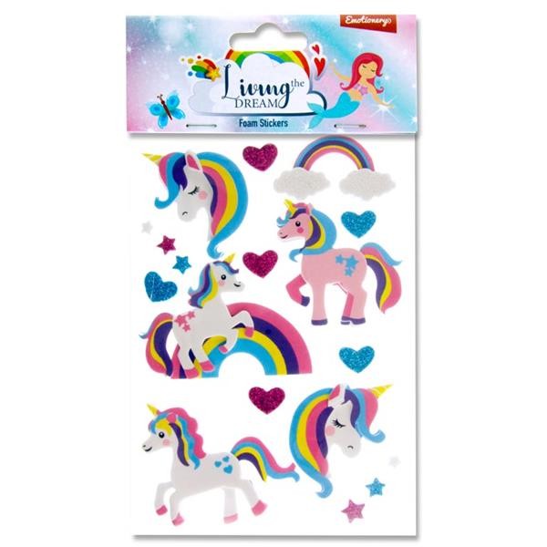 Emotionery 3d Flutterbies Foam Stickers - Unicorn