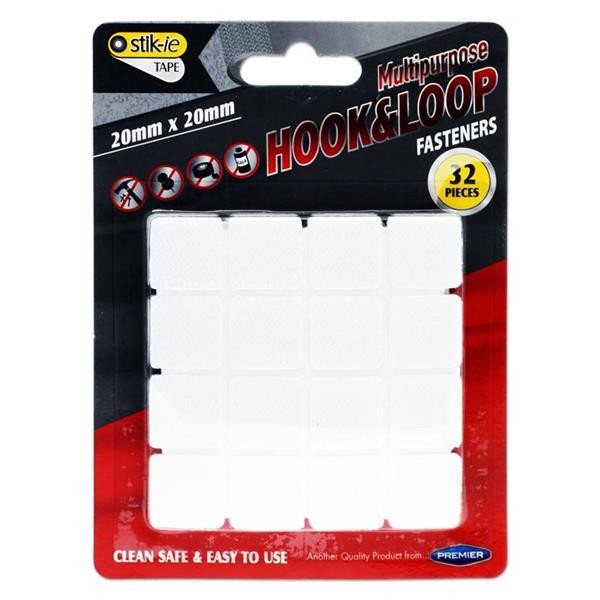 VELCRO - Adhesive 32 20x20mm Hook & Loop