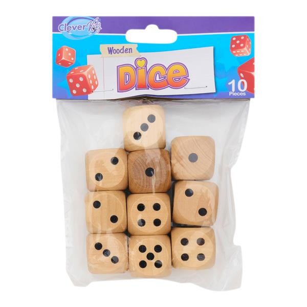 Clever Kidz Pkt.10 Wooden Dice