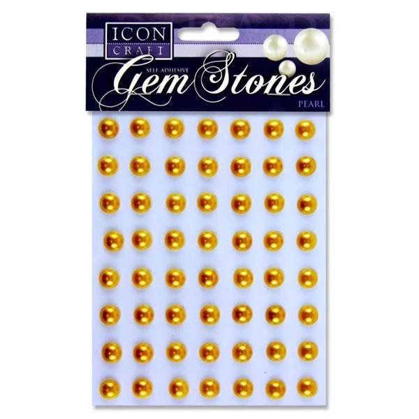 Icon Craft Pkt.56 Self Adhesive Gem Stones 10mm - Gold