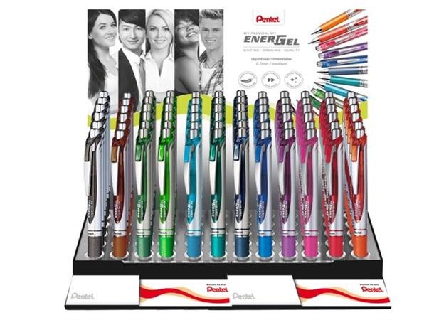 Pentel Energel Xm Retractable 72 COL ASS + DISPLAY