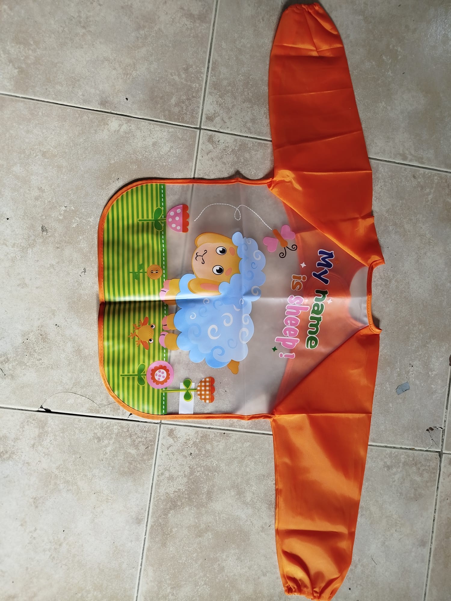 Kids Nylon Bibs (a1) - Small ( Baby Orange )