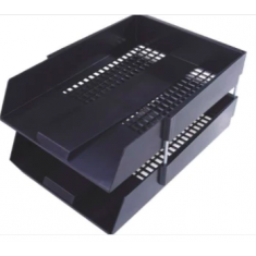 Desk Trays Plastic F/C Black - Set