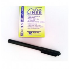 Non-Perm Fine Liners Black 1.0 tip x 12 