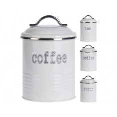 Metal Storage Canister 3 Assorted Colours