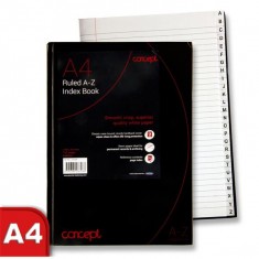 Register A4 Hard Cover 192 Pages Index