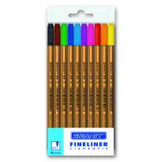 Fine Liners x 10 pieces per wallet Ass Colours Granit 