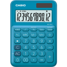 CASIO calculator 12 digits - Solar - BLUE
