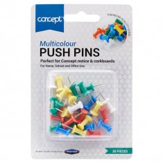 Push Pins Assorted Colours 