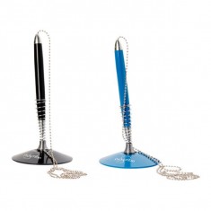 Desk Top Ball Pen with Wire / Chain - Premier