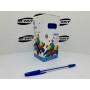 Ball Pen D502 - Transparent Body - Blue   ( x 50 )