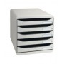 Desk Top Cabinet x 5 Drawers Grey